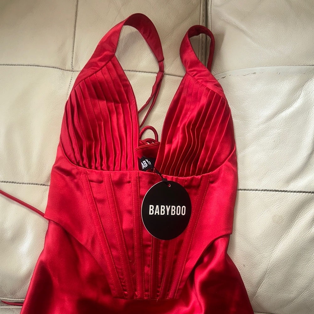 BABYBOO SHAE MAXI DRESS - RED - Picture 2 of 8